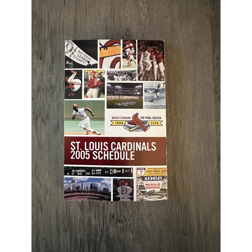 2005 St Louis Cardinals‎ Season Schedule Busch Stadium Final Season GUC